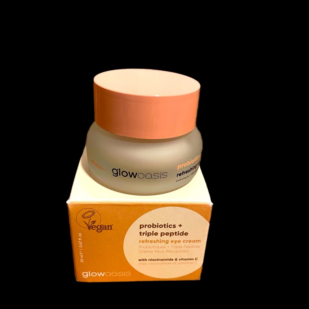 Glow Oasis Vegan Probiotics + triple peptide eye cream